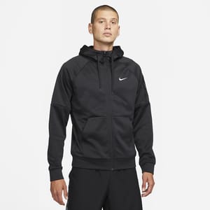 極美品 NIKE Therma WNTRZD フルジップ フーディー S 黒 Nike Therma Men's Therma-FIT Full-Zip Fitness Top. Nike IL